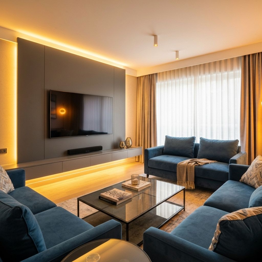 Sala moderna con electrodomésticos y muebles Ecogar